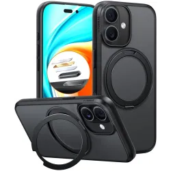 Coque arrière Torras Ostand Pro avec MagSafe pour Apple iPhone 17 - Noir