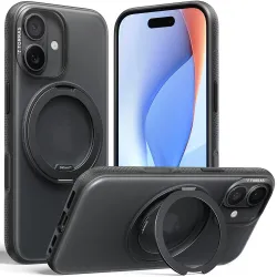 Coque arrière Torras Ostand R Fitness avec MagSafe pour Apple iPhone 17 - Noir